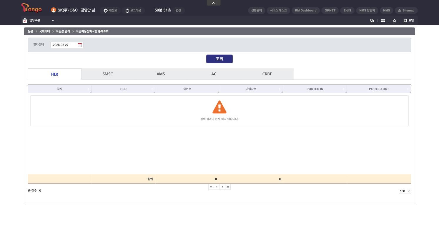 O122_표준이동전화국번_통계조회